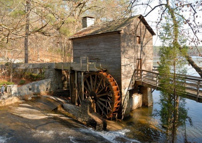 Grist Mill Historic Mill Rural Stone Mountain 